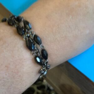 Chic Black Beaded Bracelet
